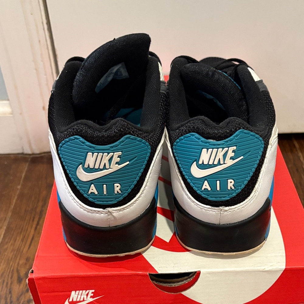 Nike Men’s Black, Blue, and White Sneakers - Picture 3 of 5